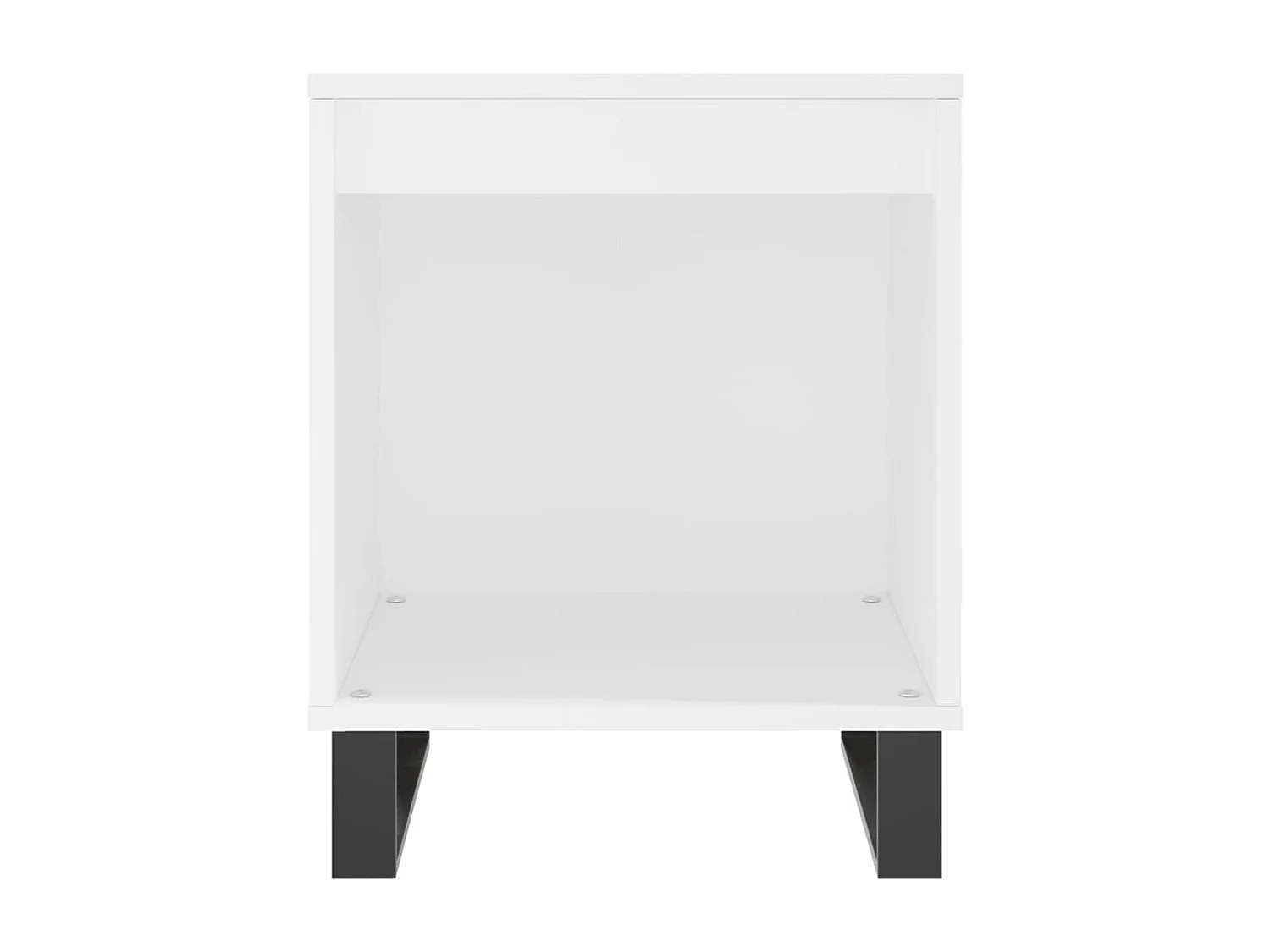 Nachttisch 2er Set-Beistelltisch-Nachttischkommode Weiß 40x35x50 cm Holzwerkstoff SHL37860