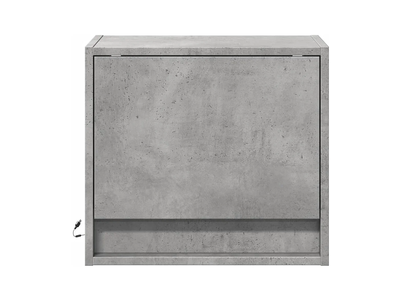 Mesitas de noche | Mesilla de noche de pared con luces LED 2 uds gris hormigón