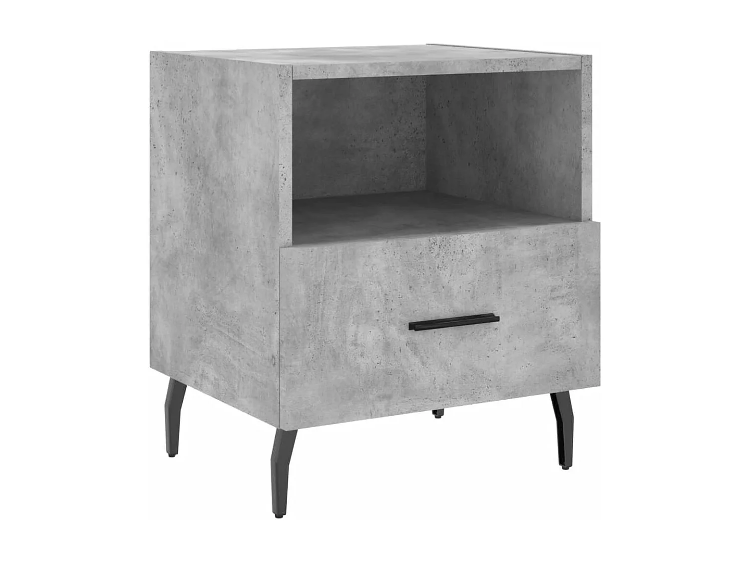 Mesita de noche | Mesilla de noche 2 uds. madera ingeniería gris hormigón 40x35x47,5cm