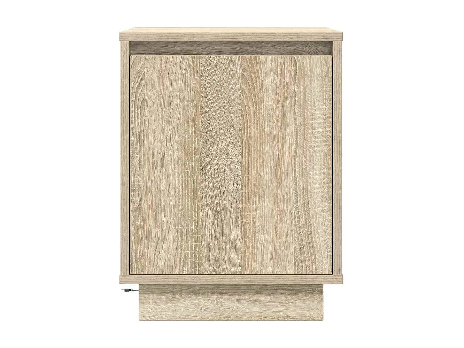 Nachttische mit LED-Leuchten 2er Set | Beistelltisch Sonoma-Eiche 38x34x50 cm SHL66185