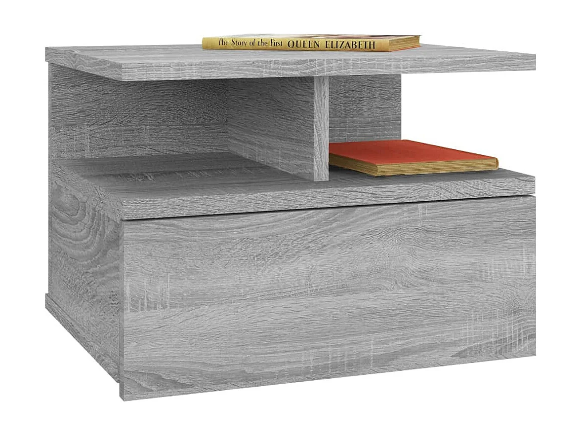 Nachttisch hängend Grau Sonoma 40x31x27 cm Holzwerkstoff SHL46167