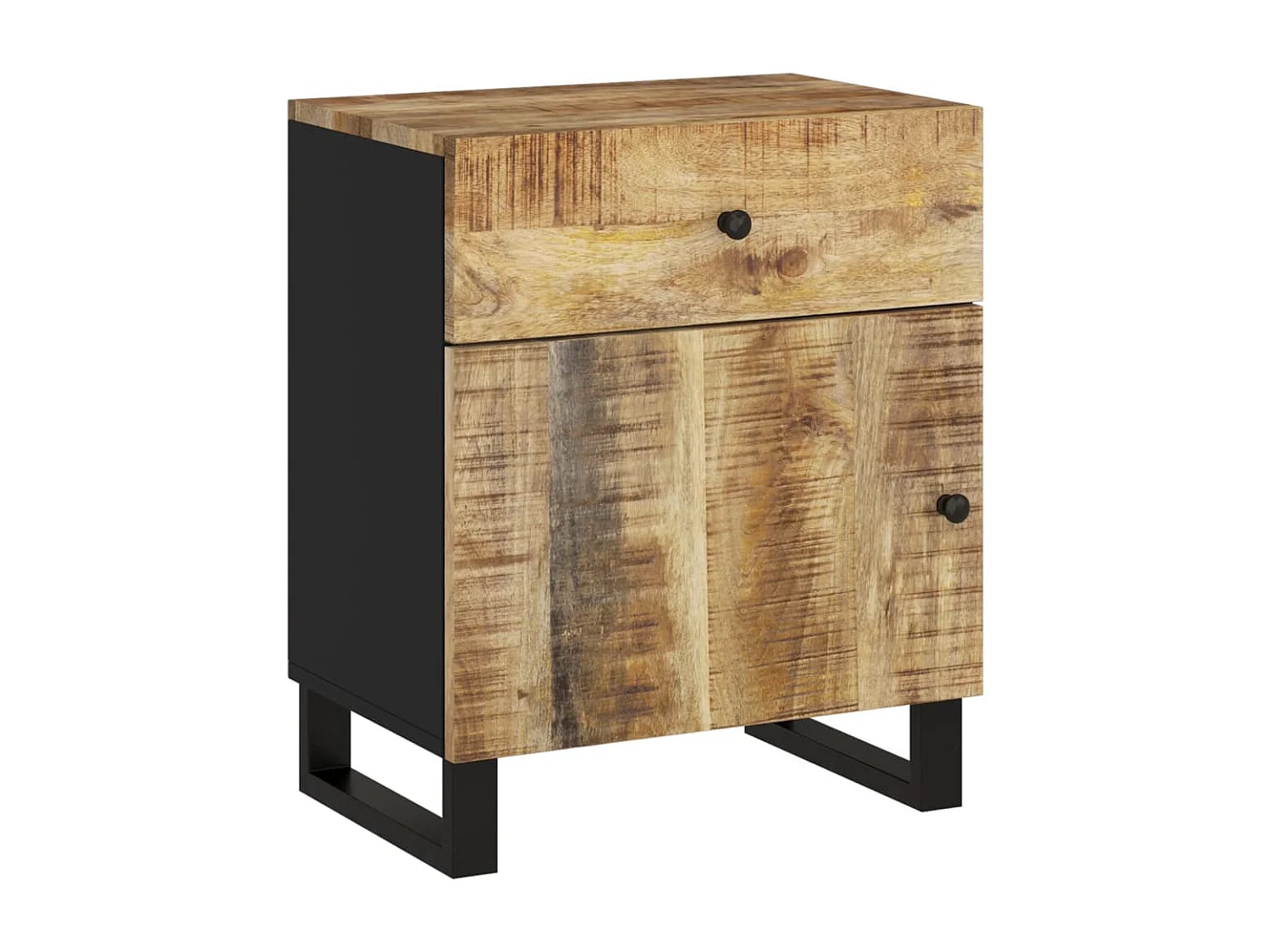 Nachttisch-Beistelltisch 50x33x60 cm Massivholz Mango & Holzwerkstoff SHL50716