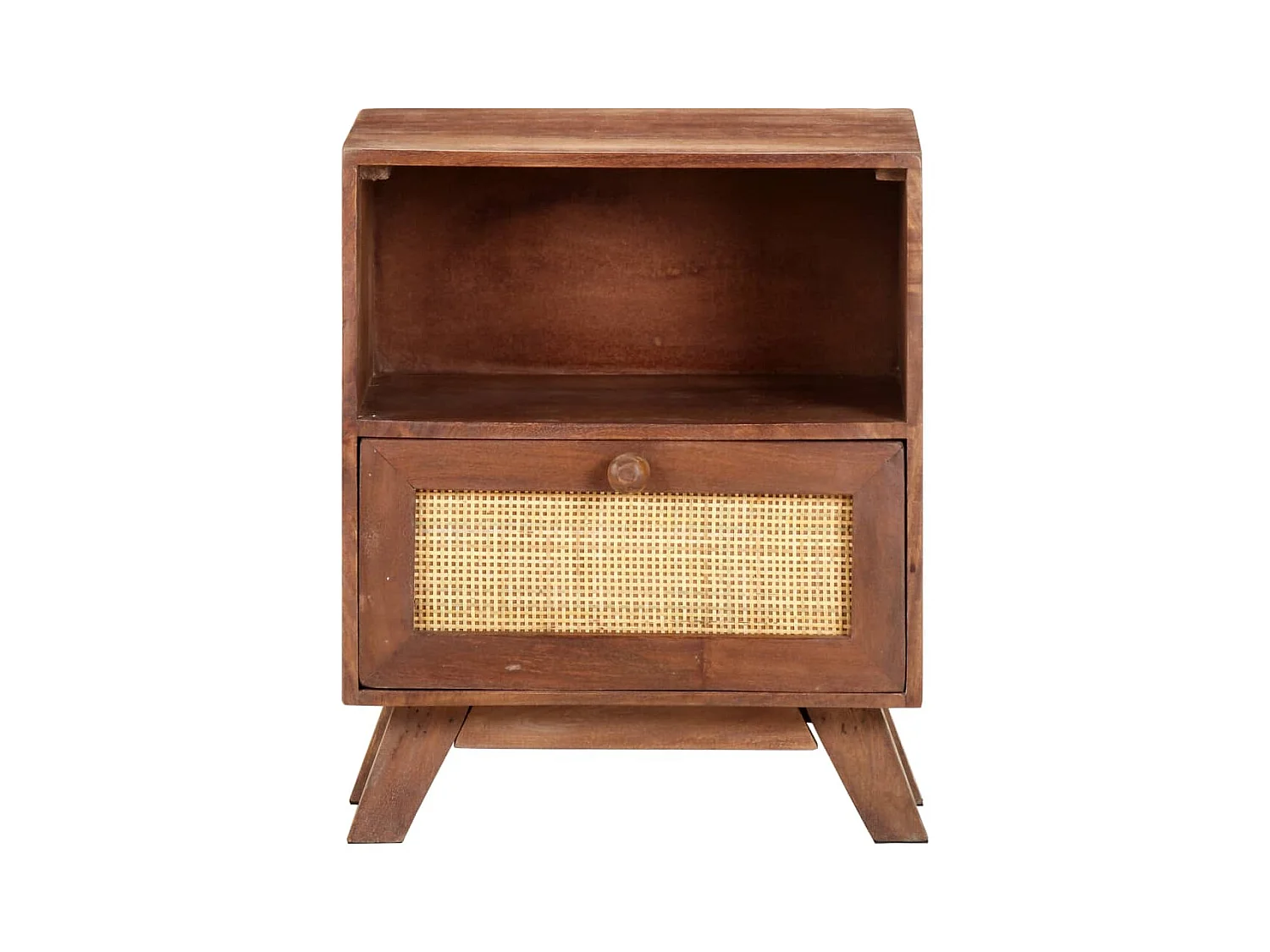 Mesita de noche | Mesilla de noche de madera maciza de mango 40x30x50 cm