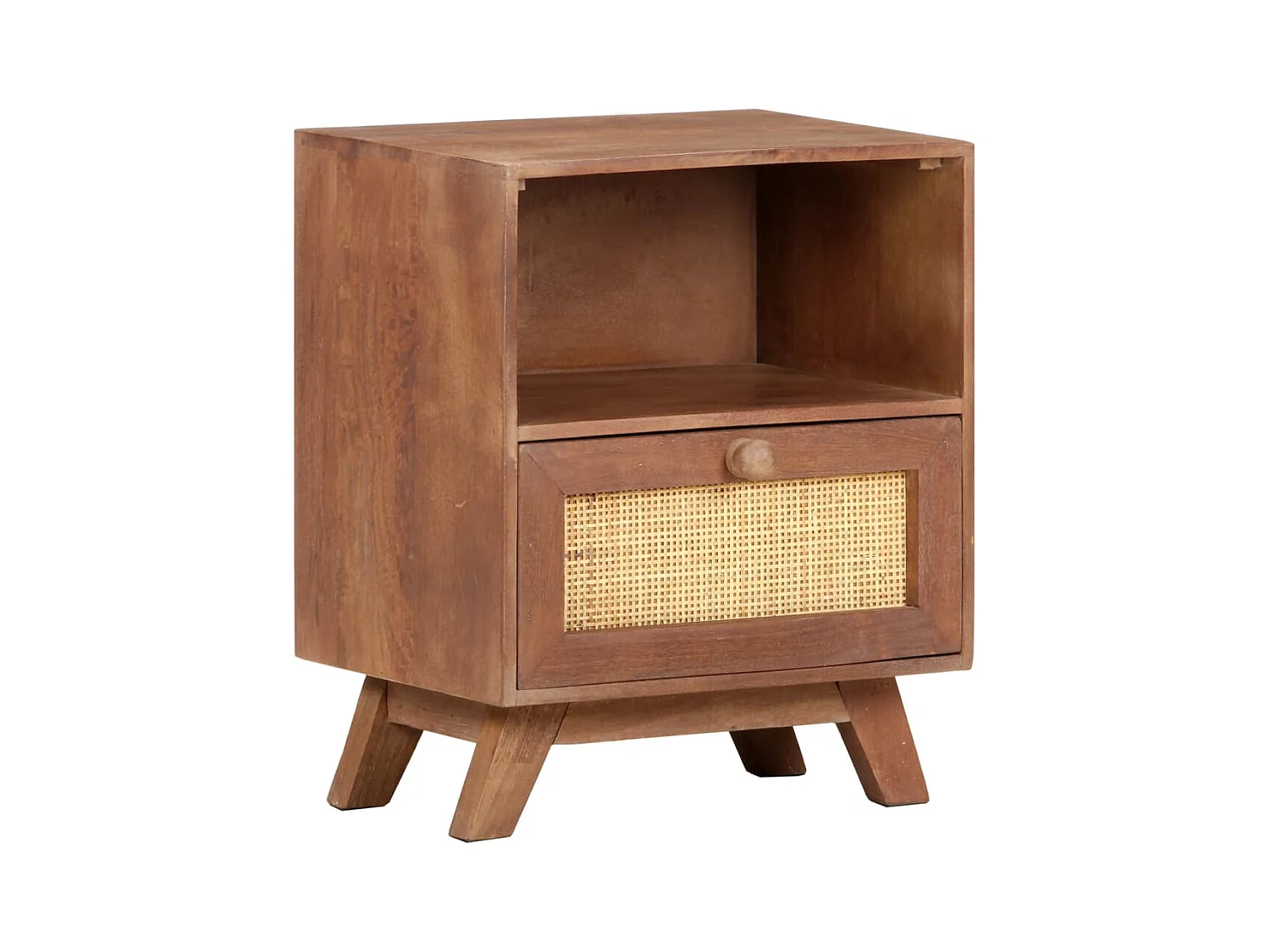 Mesita de noche | Mesilla de noche de madera maciza de mango 40x30x50 cm