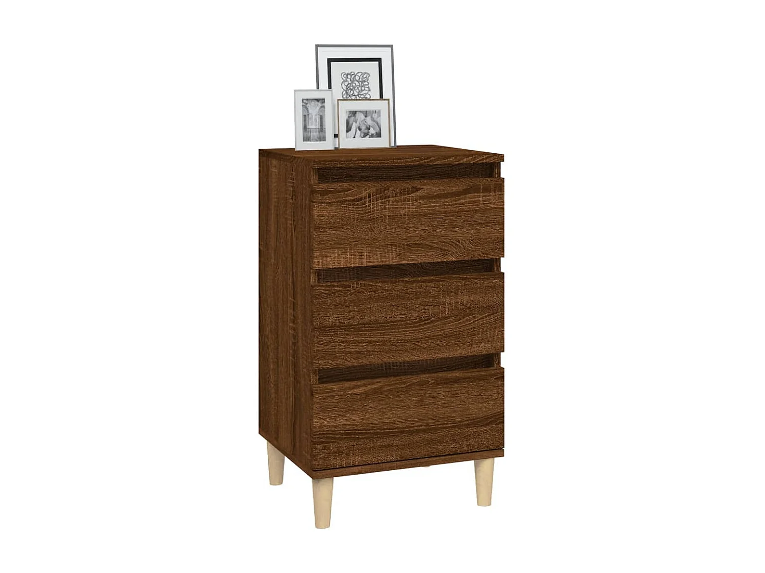 Nachttisch-Beistelltisch Braun Eichen-Optik 40x35x70 cm Holzwerkstoff SHL60852