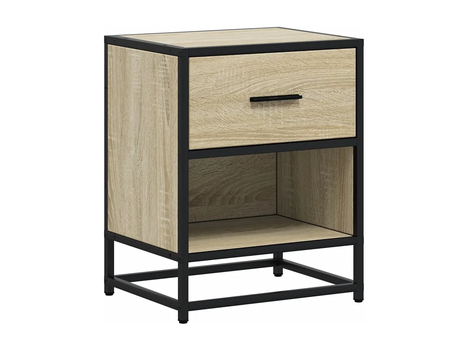 Mesitas de noche | Mesilla de noche 2 uds madera ingeniería roble Sonoma 40x31x50 cm