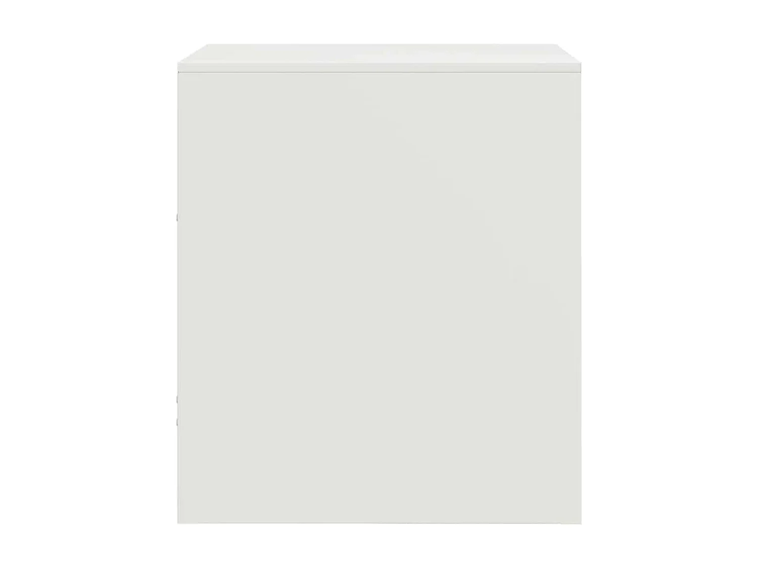 Nachttisch-Beistelltisch-Nachtschrank Weiß 34,5x39x44 cm Stahl SHL55578