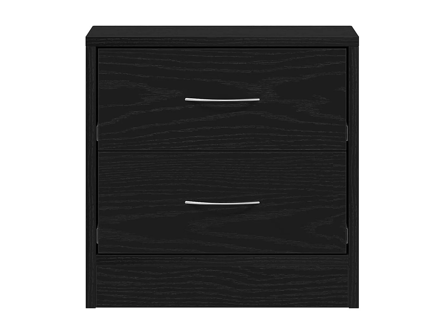 Nachttisch 2er Set-Beistelltisch Schwarz Eichen-Optik 40x30x40cm Holzwerkstoff SHL92725
