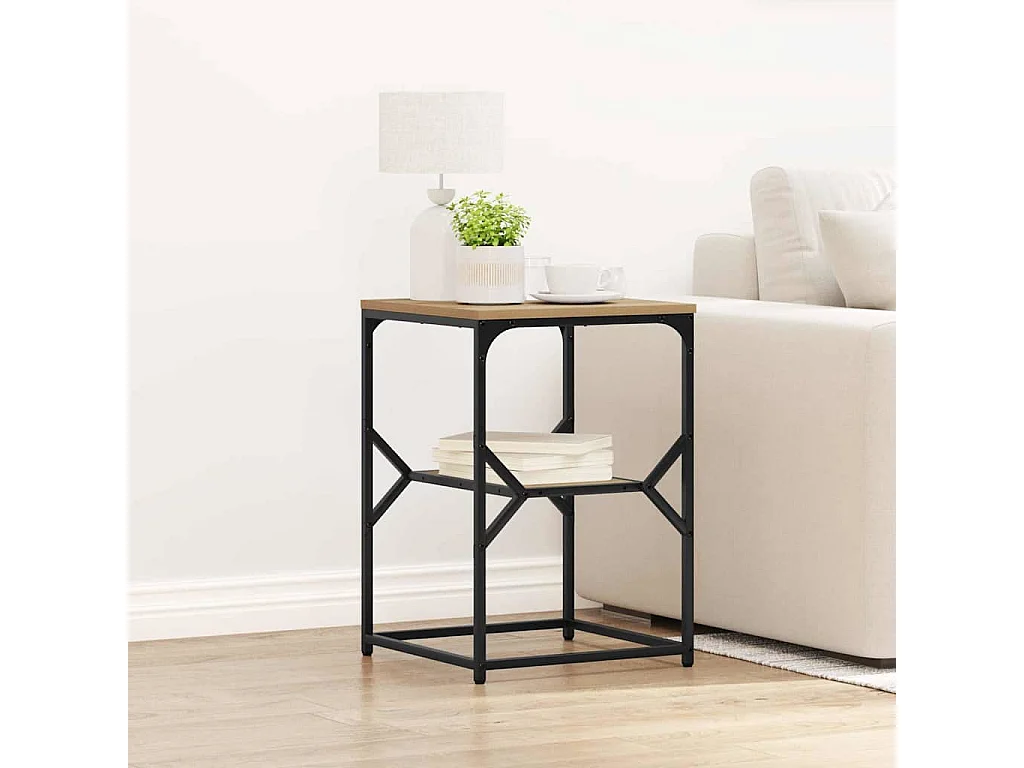 Nachttisch-Beistelltisch Artisan-Eiche 41 x 40 x 60 cm SHL65571