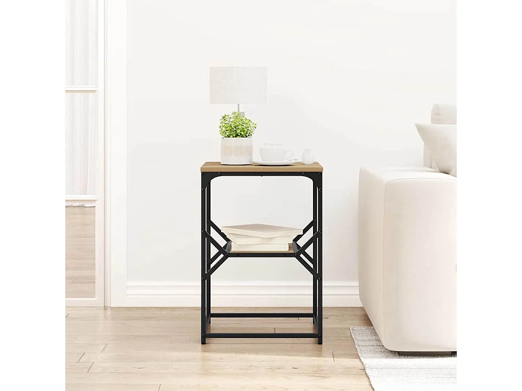 Nachttisch-Beistelltisch Artisan-Eiche 41 x 40 x 60 cm SHL65571