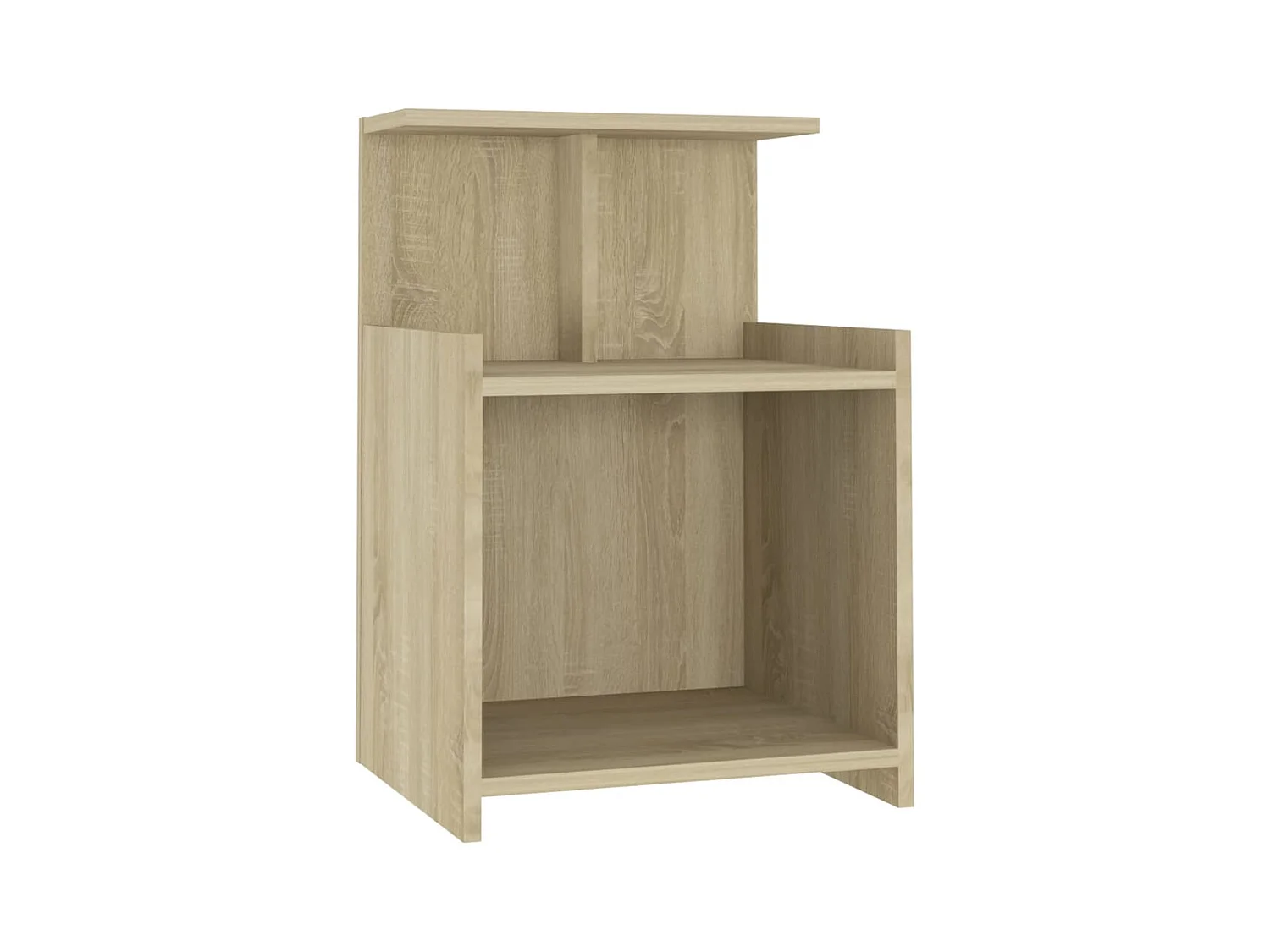 Tables de chevet-Tables de nuit 2 pcs avec Compartiments ouverts Chêne sonoma 40x35x60 cm Aggloméré