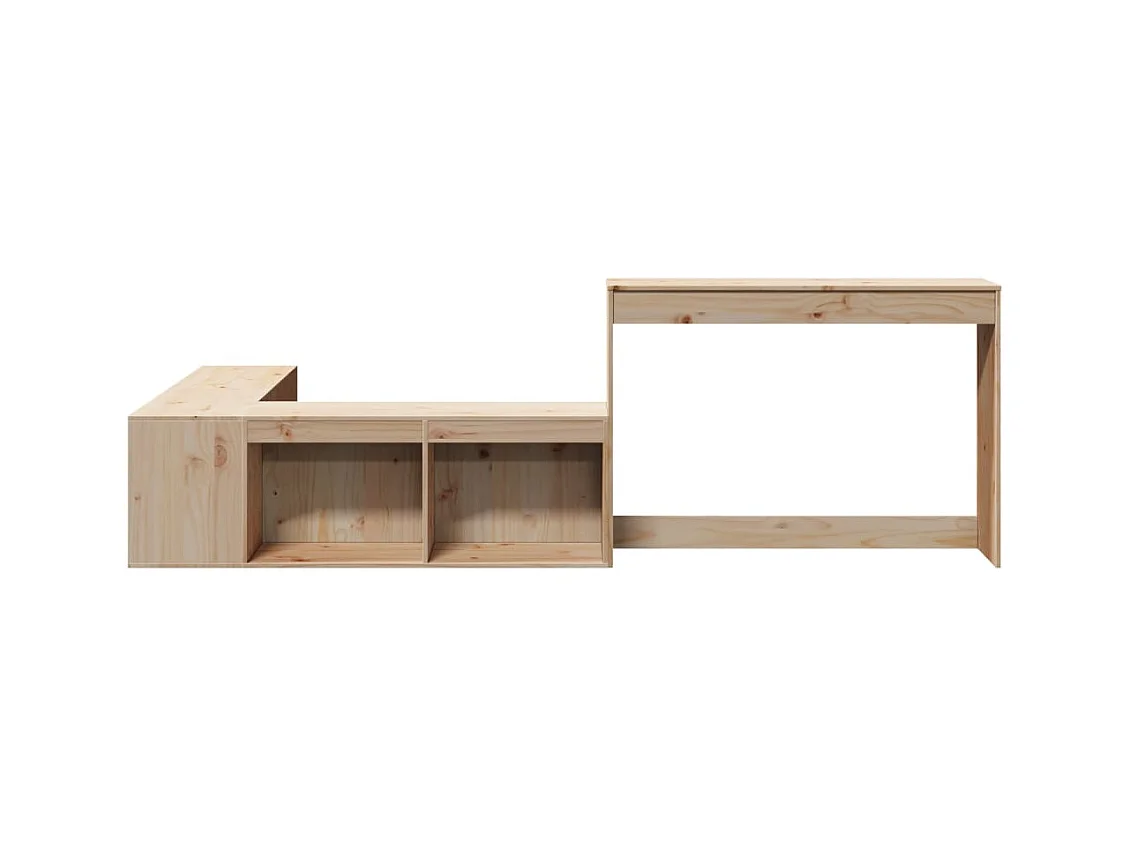Table de chevet avec bureau 232x122x75 cm bois de pin massif