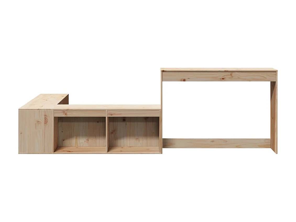 Table de chevet avec bureau 232x122x75 cm bois de pin massif