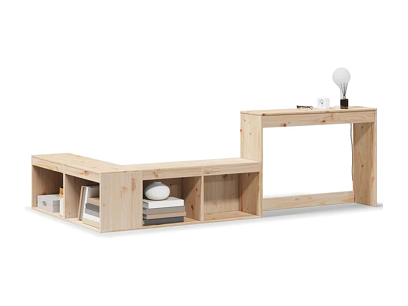 Table de chevet avec bureau 232x122x75 cm bois de pin massif