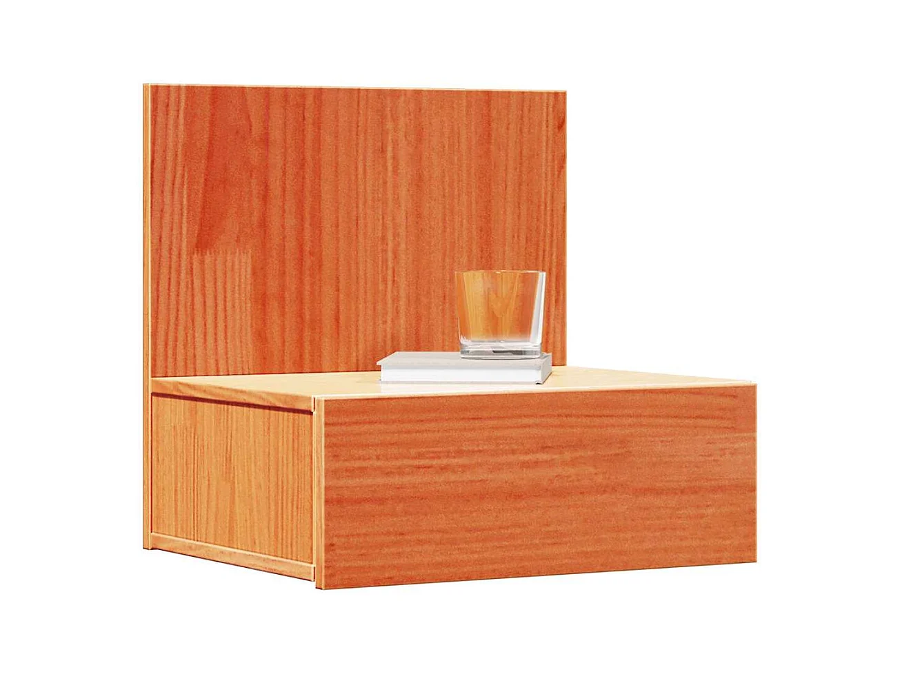 Mesa de Noche | Mesa auxiliar con cajón 2 uds. Marrón cera 42x32.5x40 cm