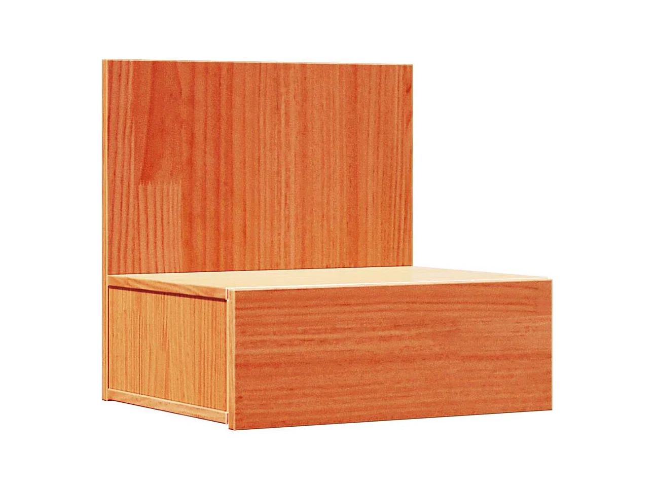 Mesa de Noche | Mesa auxiliar con cajón 2 uds. Marrón cera 42x32.5x40 cm