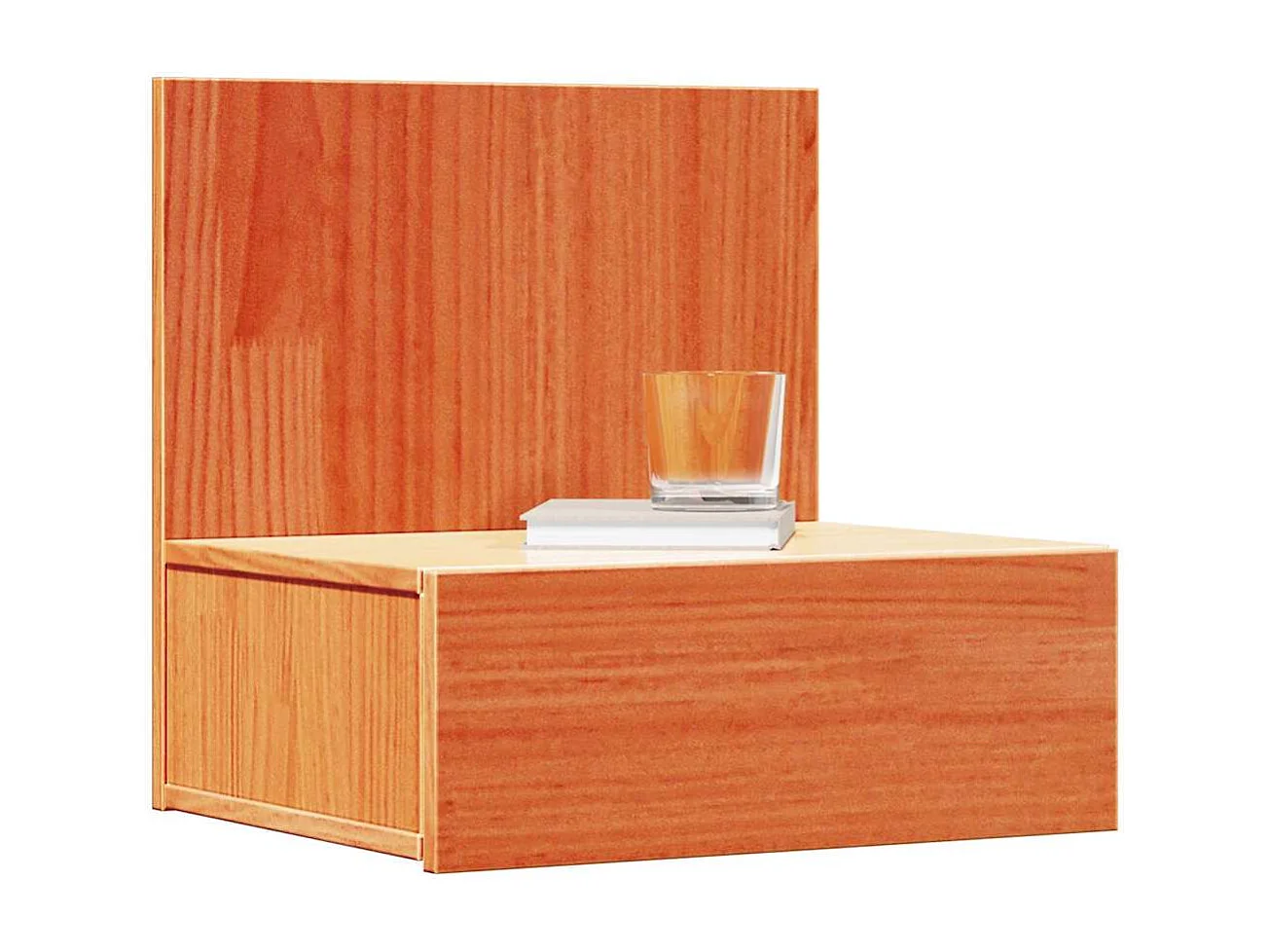 Mesa de Noche | Mesa auxiliar con cajón 2 uds. Marrón cera 42x32.5x40 cm