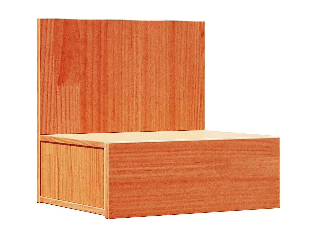 Mesa de Noche | Mesa auxiliar con cajón 2 uds. Marrón cera 42x32.5x40 cm