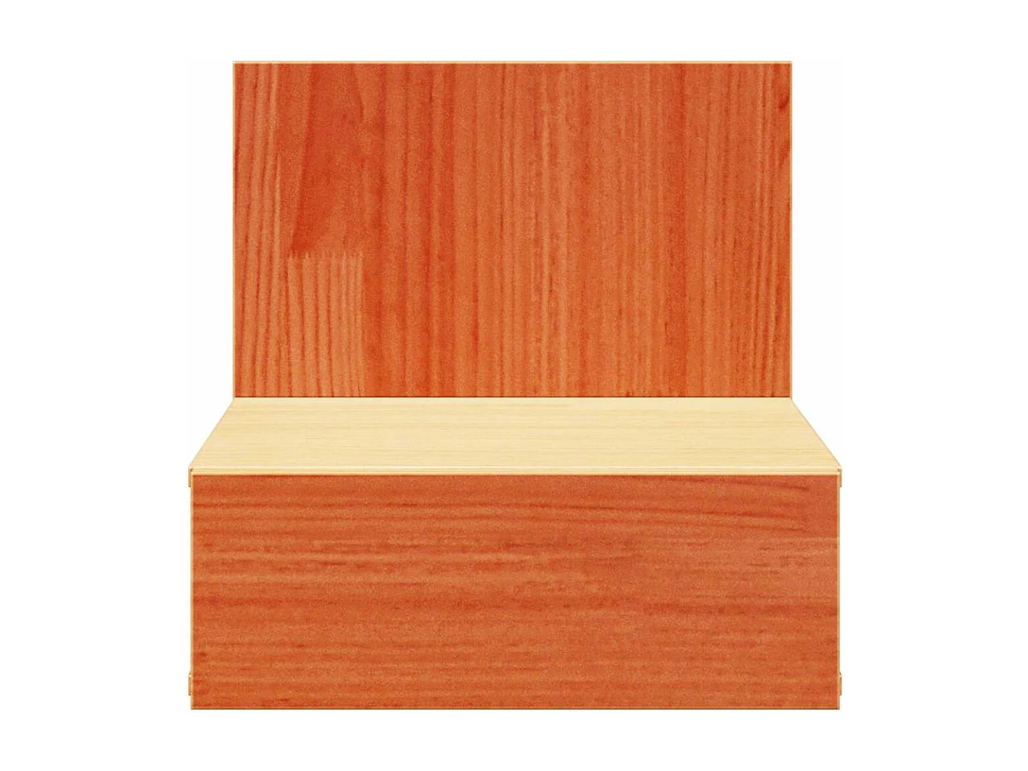 Mesa de Noche | Mesa auxiliar con cajón 2 uds. Marrón cera 42x32.5x40 cm