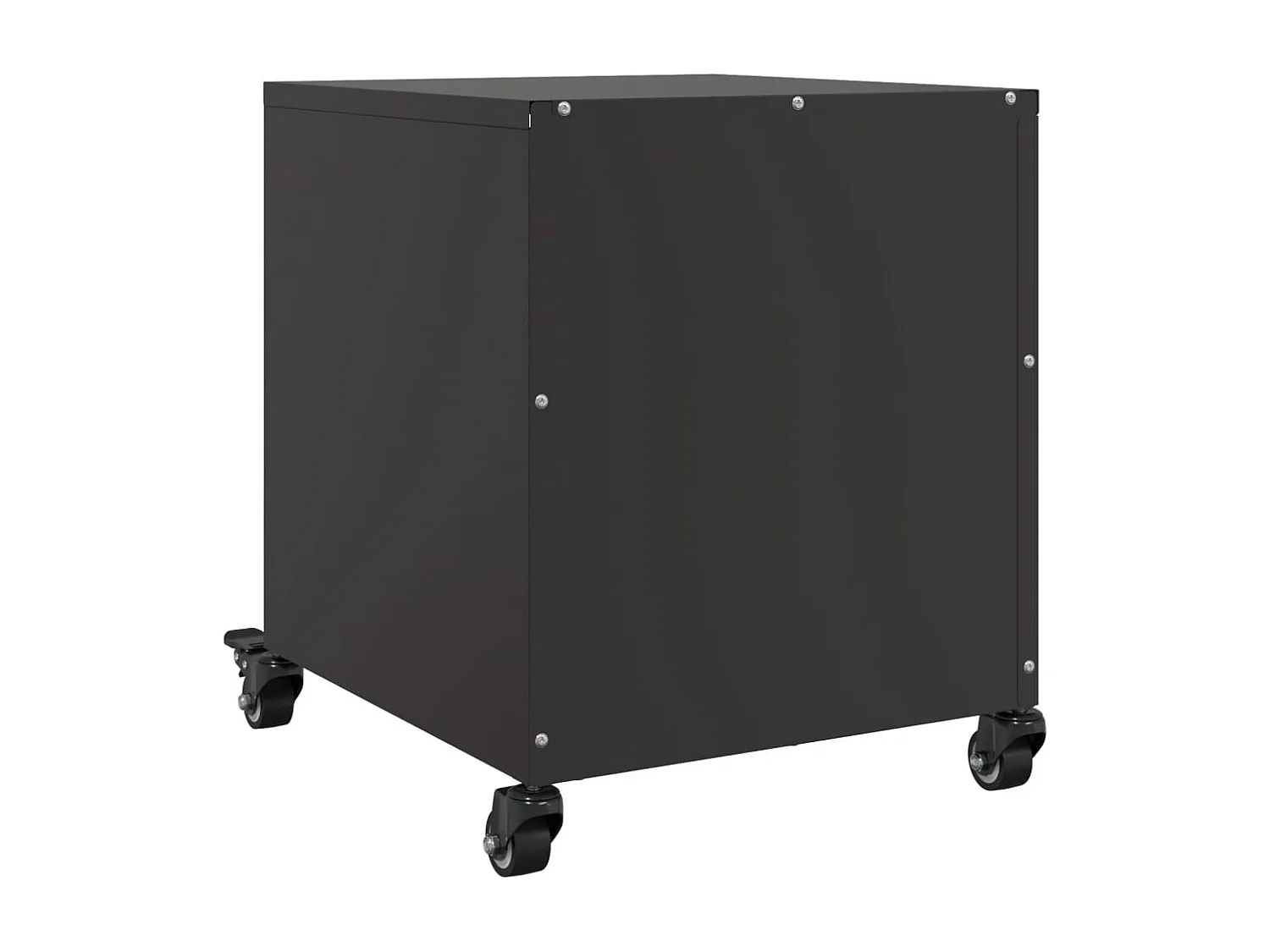 Nachttisch 2er Set-Beistelltisch-Nachttischkommode Schwarz 36x39x43,5 cm Stahl SHL18261