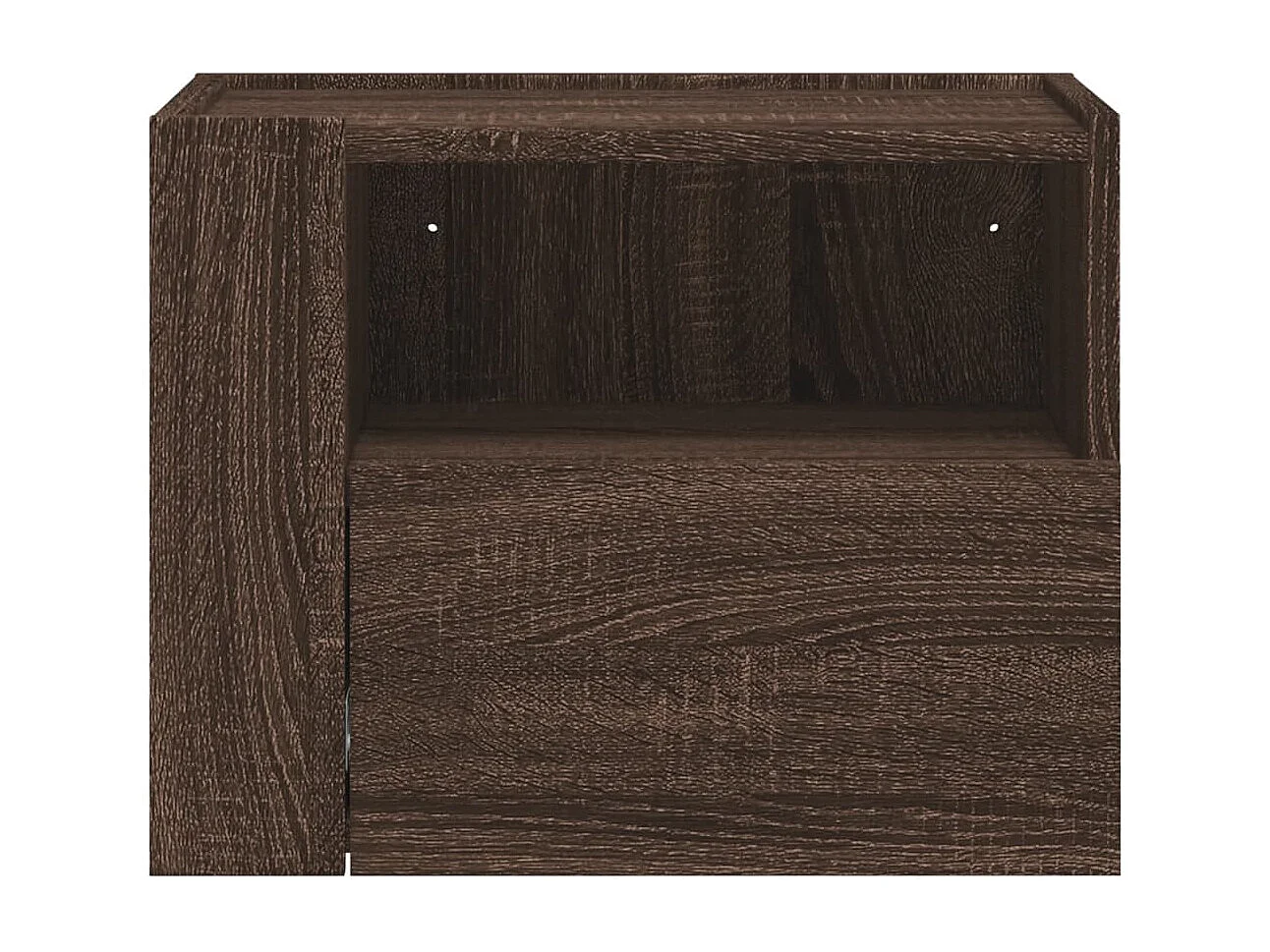 Mesitas de noche | Mesilla de noche de pared 2 uds color marrón roble 45x30x35 cm