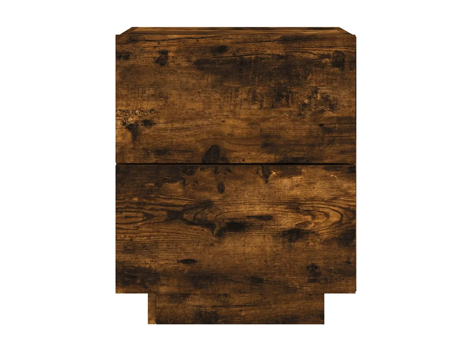 Nachttische mit LED-Leuchten 2er Set | Beistelltisch Räuchereiche Holzwerkstoff SHL61138