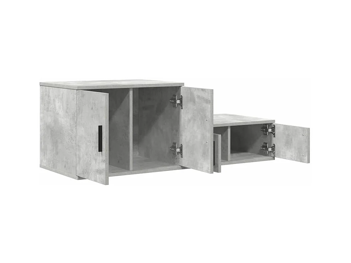 Table de chevet-Table d'appoint-Table de nuit Gris béton 108x41x40 cm