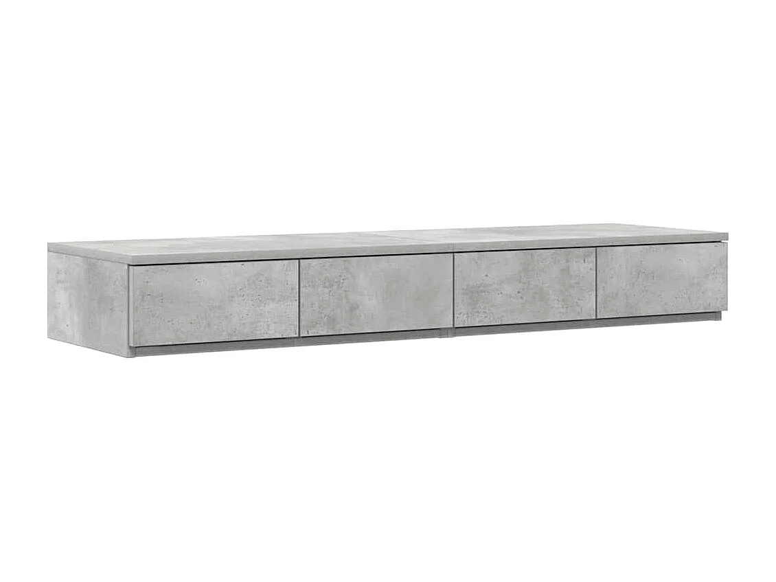 Tiroirs de lit avec tiroir Gris béton 120x36.5x16.5 cm