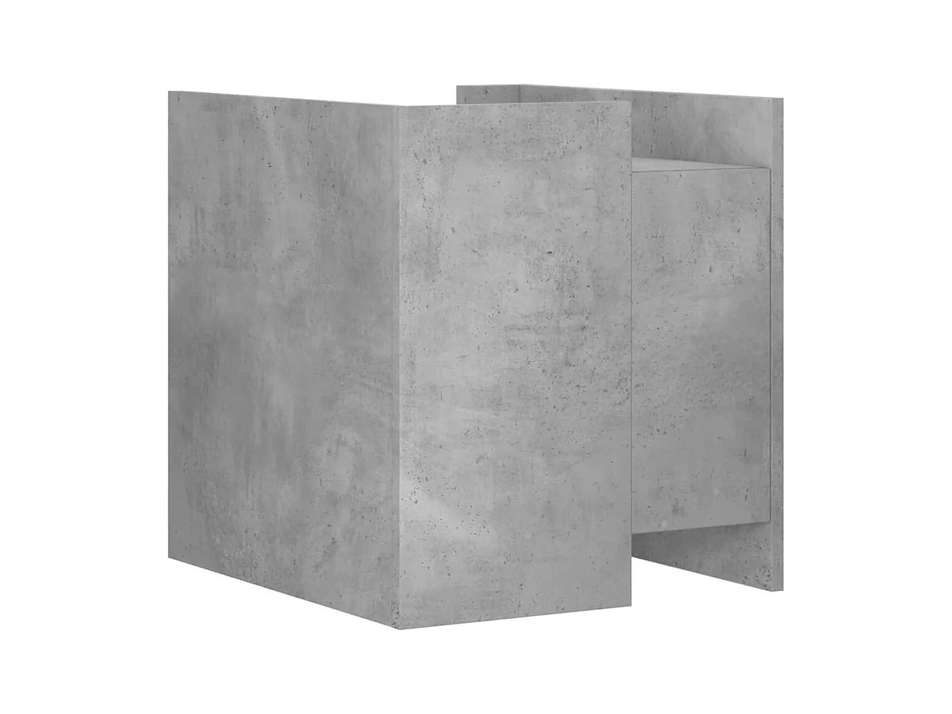 Table de chevet-Table d'appoint Compartiments ouverts gris béton 45x50x50 cm bois d’ingénierie