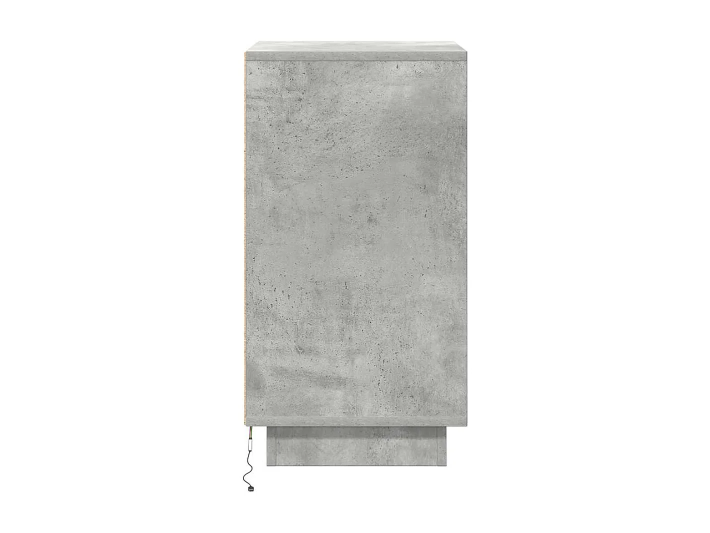 Table de chevet Étroite-Table d'appoint avec Éclairage LED gris béton 38x34x65 cm