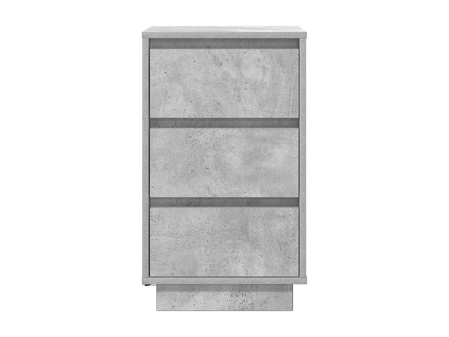 Table de chevet Étroite-Table d'appoint avec Éclairage LED gris béton 38x34x65 cm