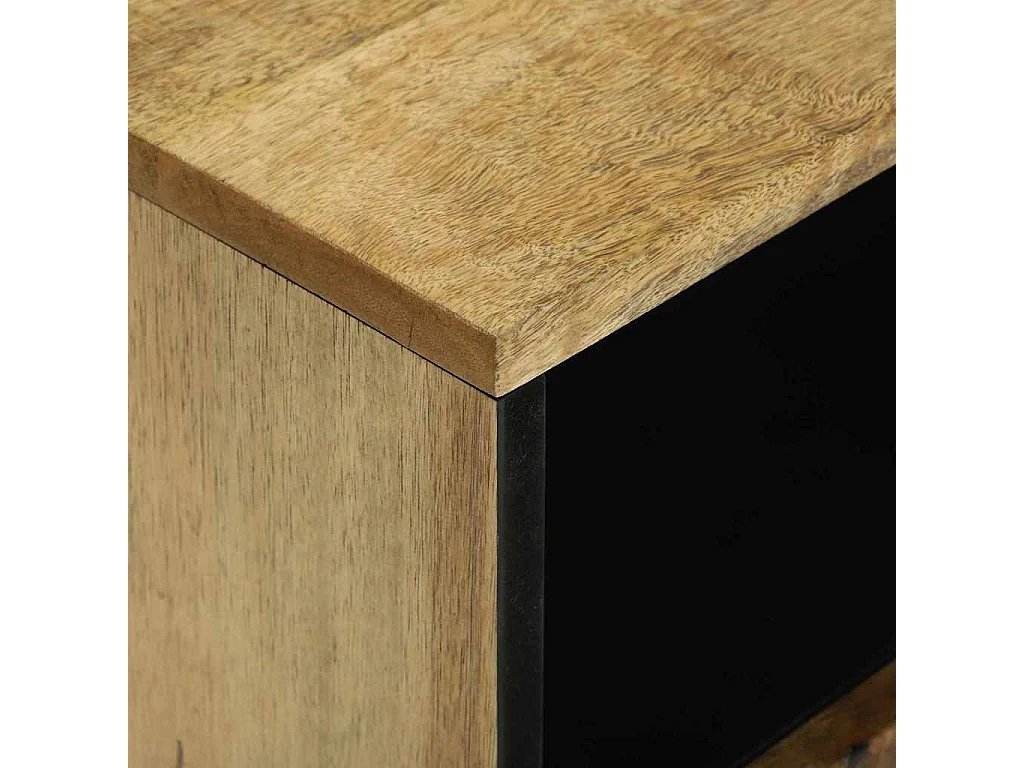 Mesita de Noche | Armario de Noche Marrón 50x33x60 cm madera maciza de mango
