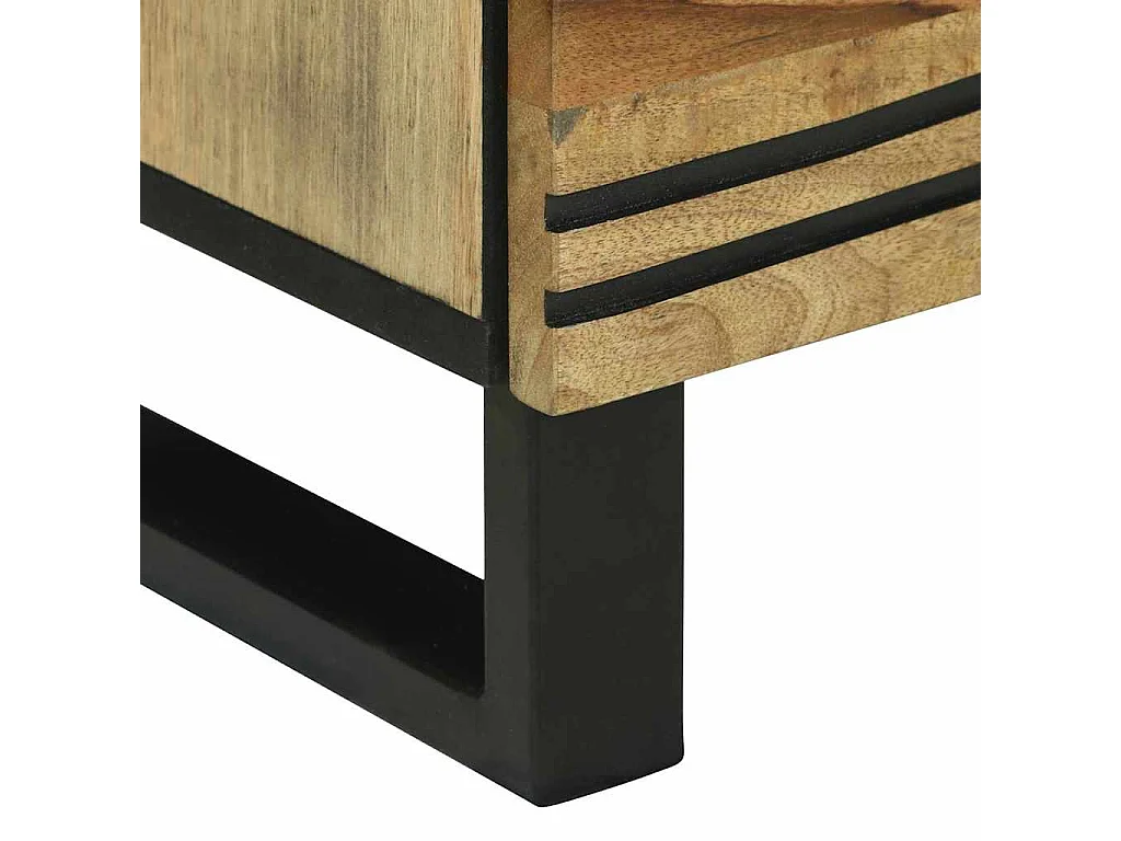 Mesita de Noche | Armario de Noche Marrón 50x33x60 cm madera maciza de mango