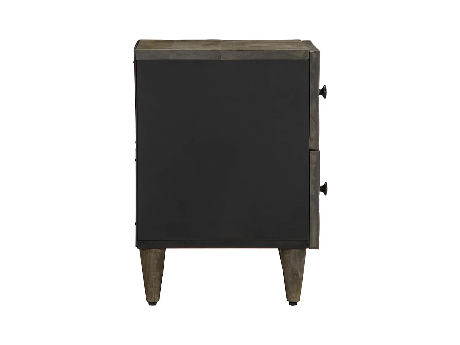 Mesitas de noche | Mesilla de noche 2 uds madera maciza mango gris claro 40x33x46 cm