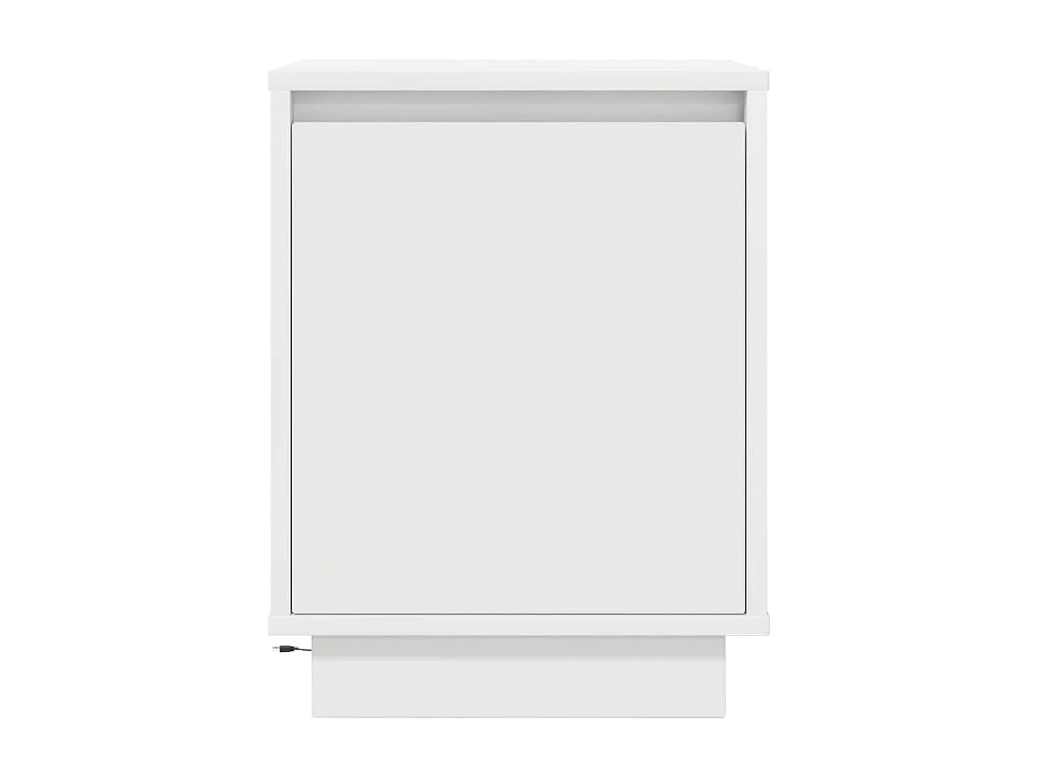 Nachttische mit LED-Leuchten 2er Set | Beistelltisch Weiß 38x34x50 cm SHL97975