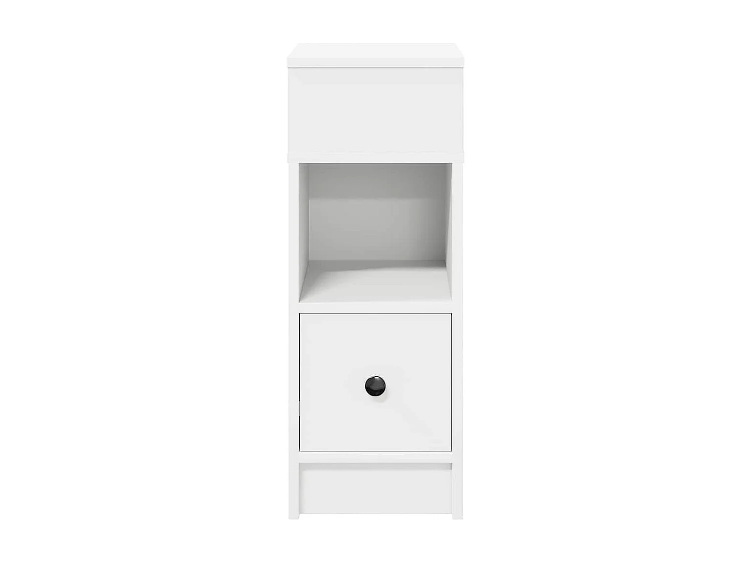 Mesa de Cabeceira | Criado-mudo Moderno com gaveta 25x31x66 cm branco