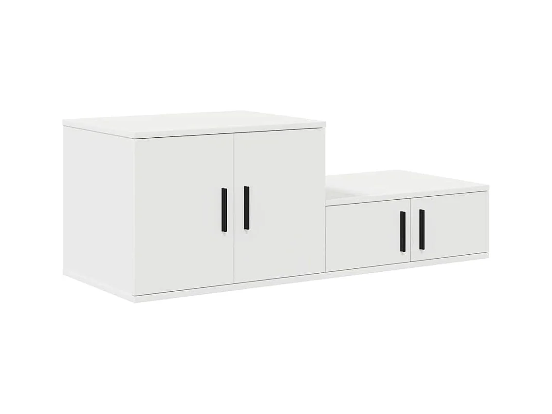 Mueble de almacenaje | Cabinete de Noche | Mesa auxiliar Blanco 118x41x40 cm