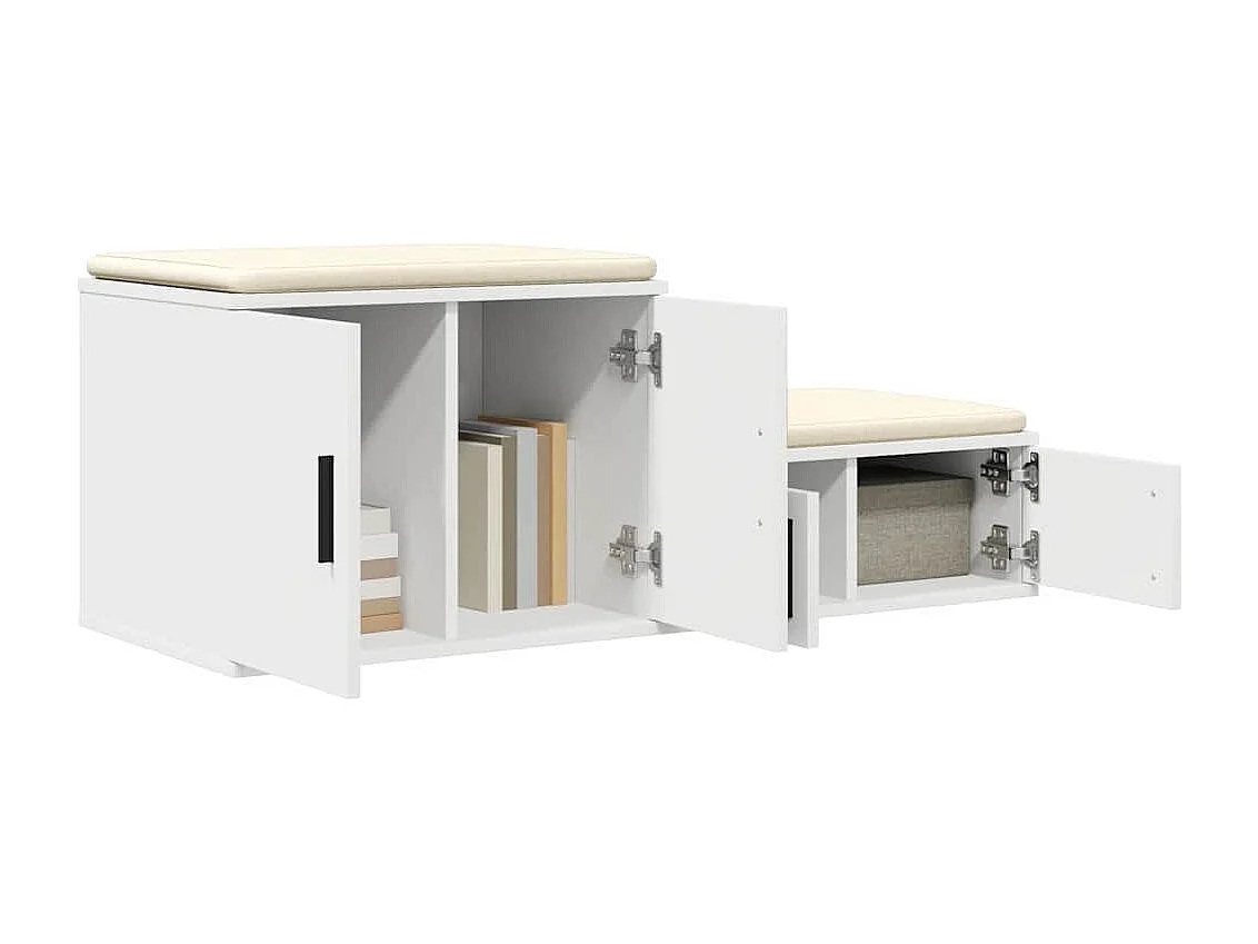 Mueble de almacenaje | Cabinete de Noche | Mesa auxiliar Blanco 118x41x40 cm