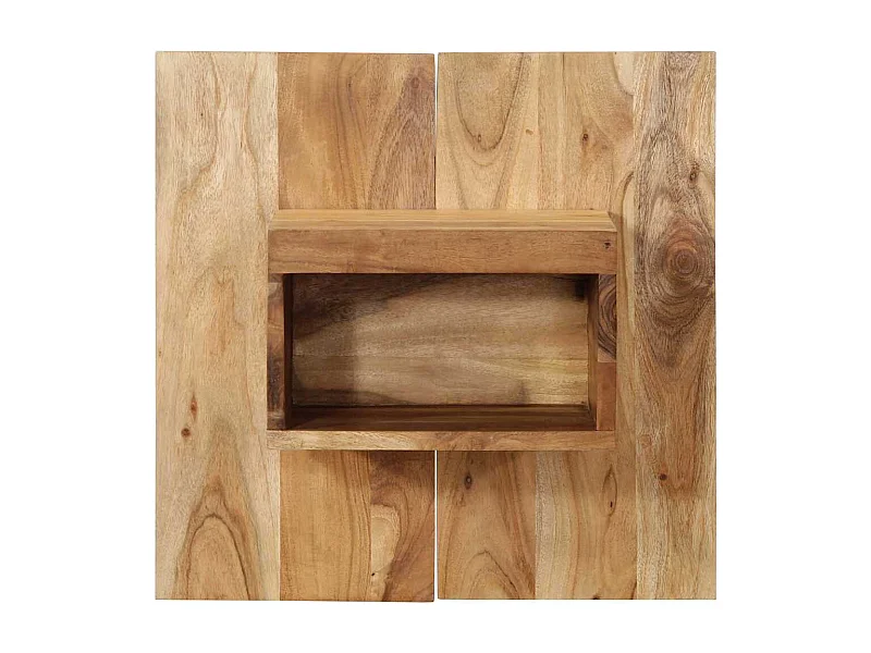 Mesita de noche | Mesilla de noche madera maciza de acacia 50x27x50 cm