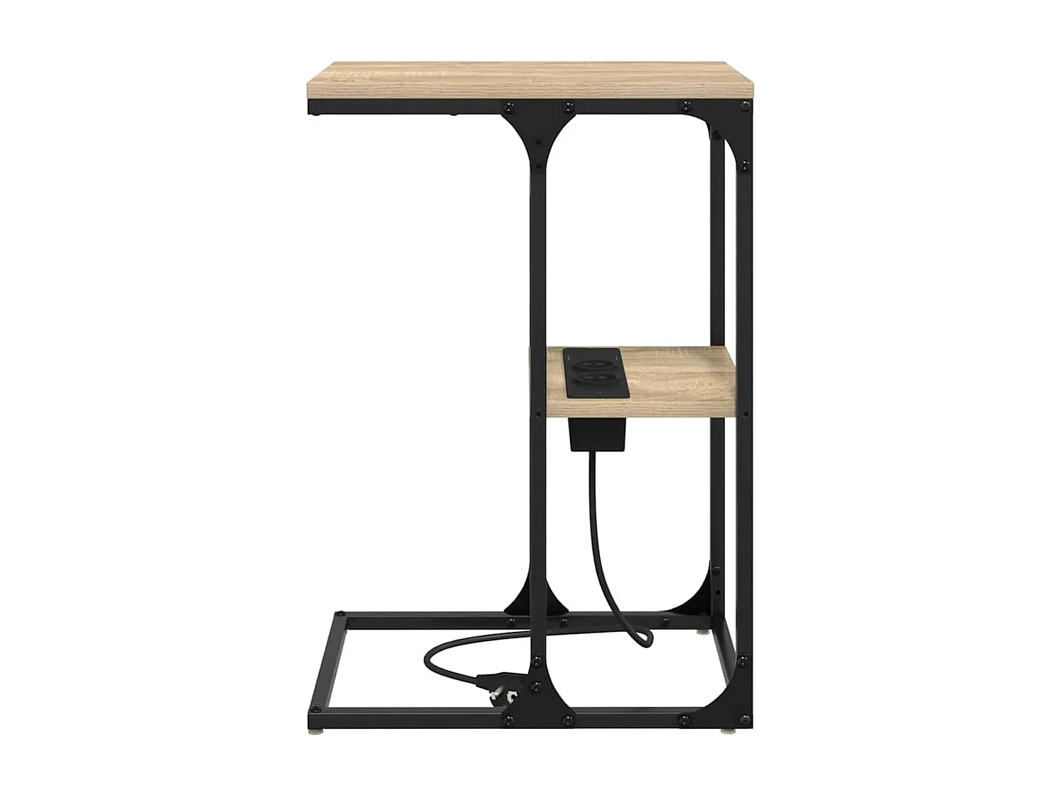 Mesa de Noche | Mesa auxiliar | Mesita de noche Roble Sonoma 41.5x26x60.5 cm