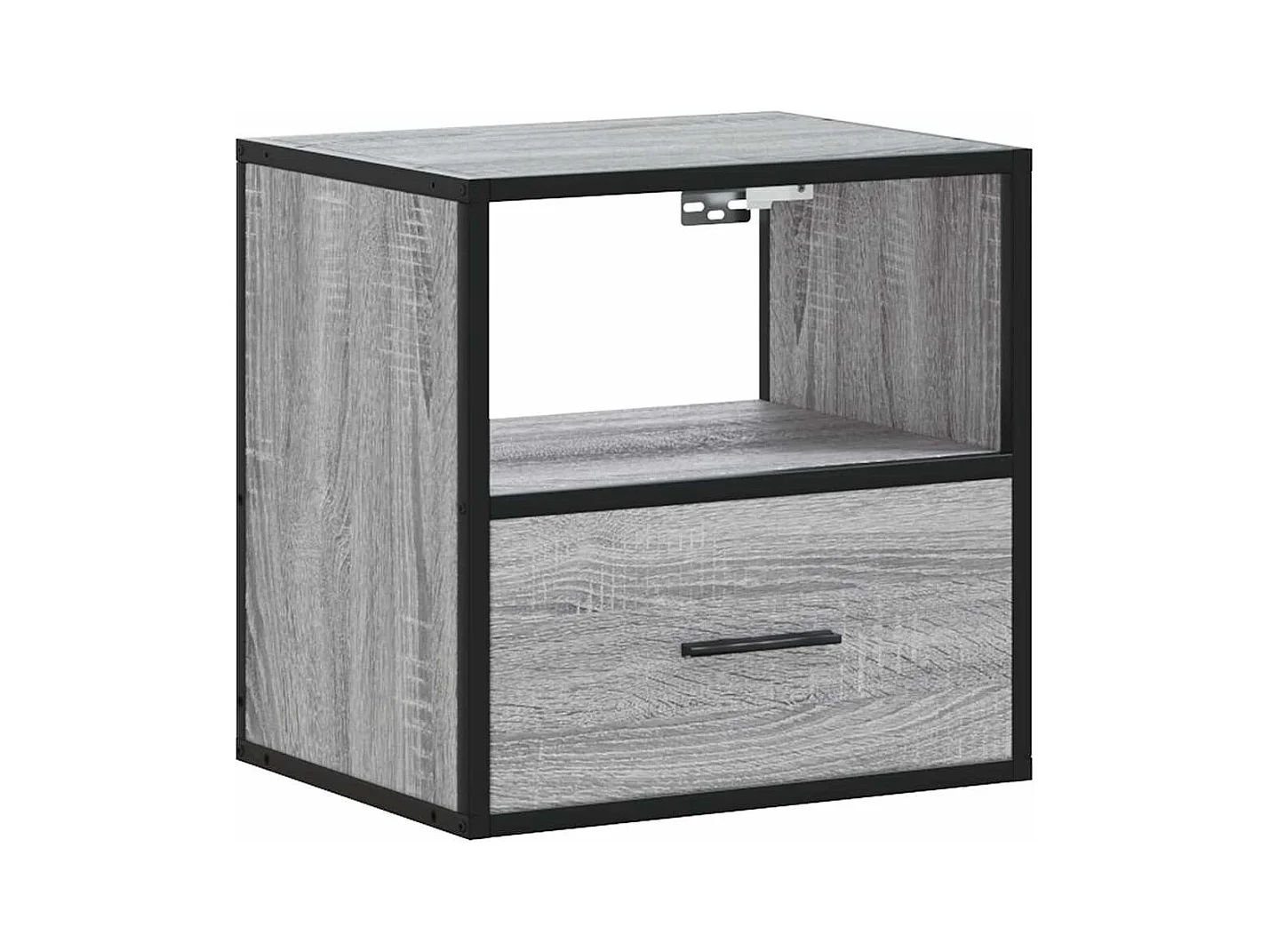 Mesita de noche | Mesilla de noche de pared gris sonoma 40x31x39,5 cm