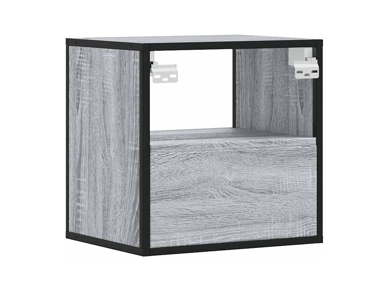 Mesita de noche | Mesilla de noche de pared gris sonoma 40x31x39,5 cm