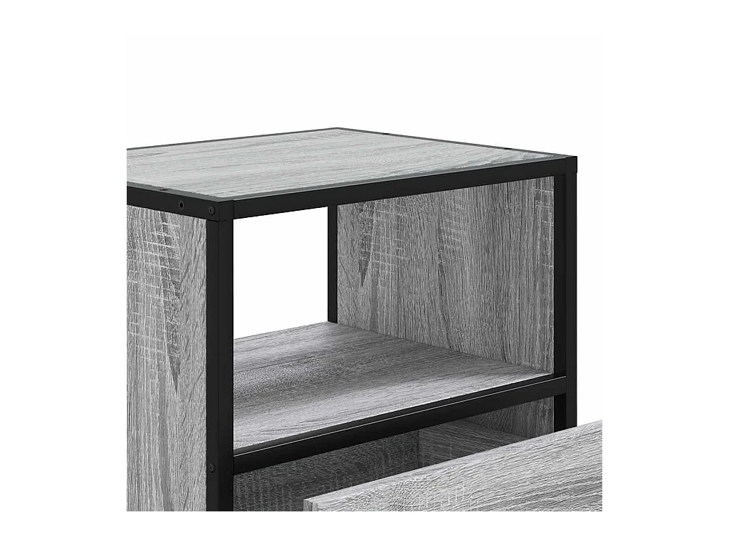 Mesita de noche | Mesilla de noche de pared gris sonoma 40x31x39,5 cm