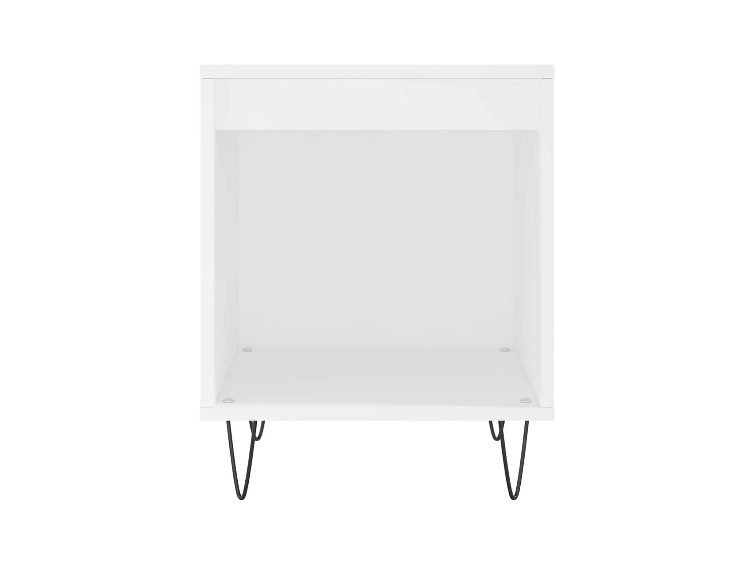 Lot de 2 Tables de chevet avec Compartiments ouverts blanc 40x35x50 cm bois d’ingénierie