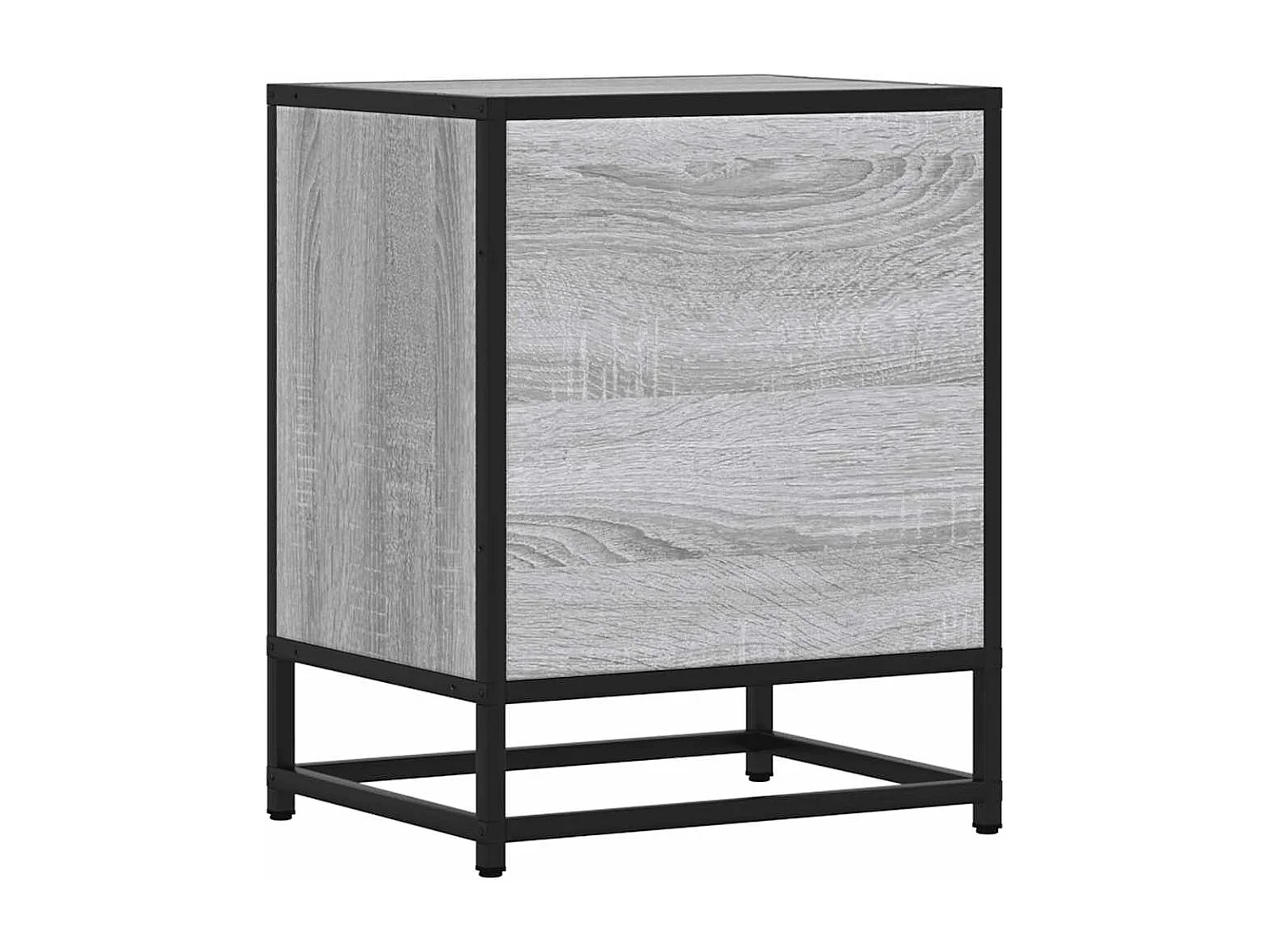 Nachttisch-Beistelltisch Grau Sonoma 40x31x50 cm Holzwerkstoff und Metall SHL96227