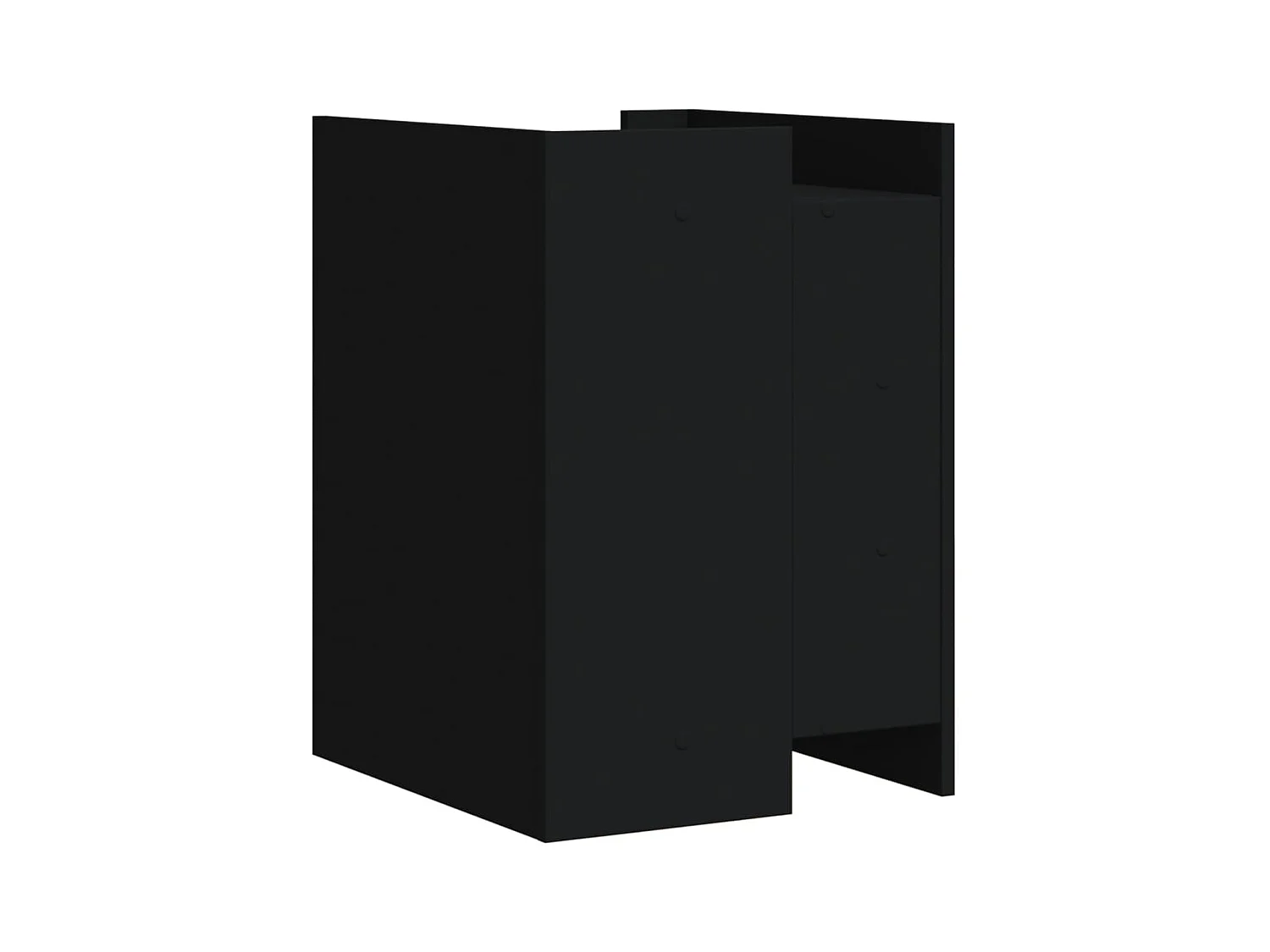 Mesita de noche | Mesilla de noche madera de ingeniería negro 45x50x65 cm