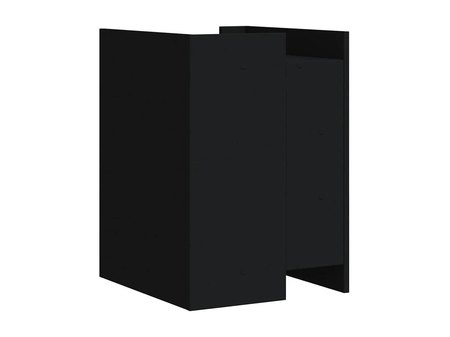 Nachttisch-Beistelltisch-Nachtschrank Schwarz 45x50x65 cm Holzwerkstoff SHL84524