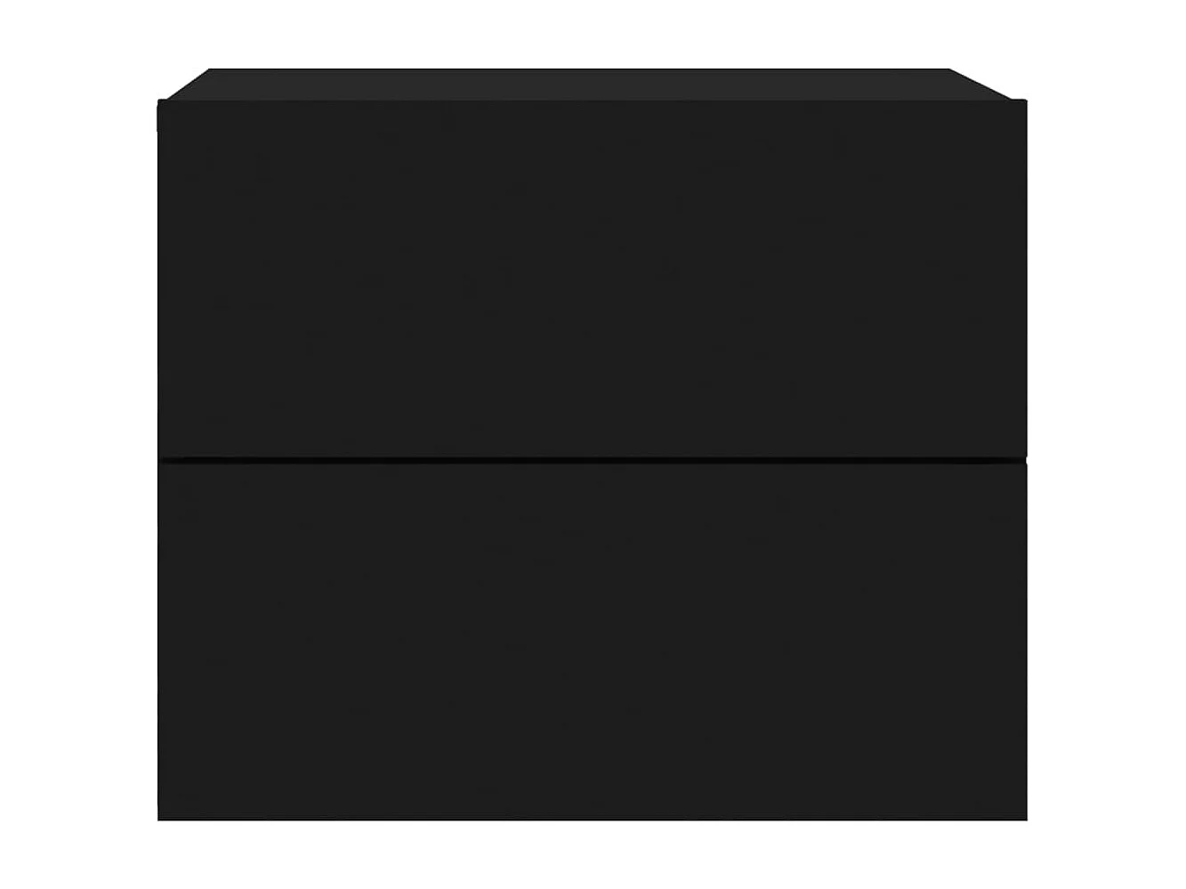 Nachttisch hängend 2er Set | Wand-Nachttische mit LED-Leuchten Schwarz SHL9689