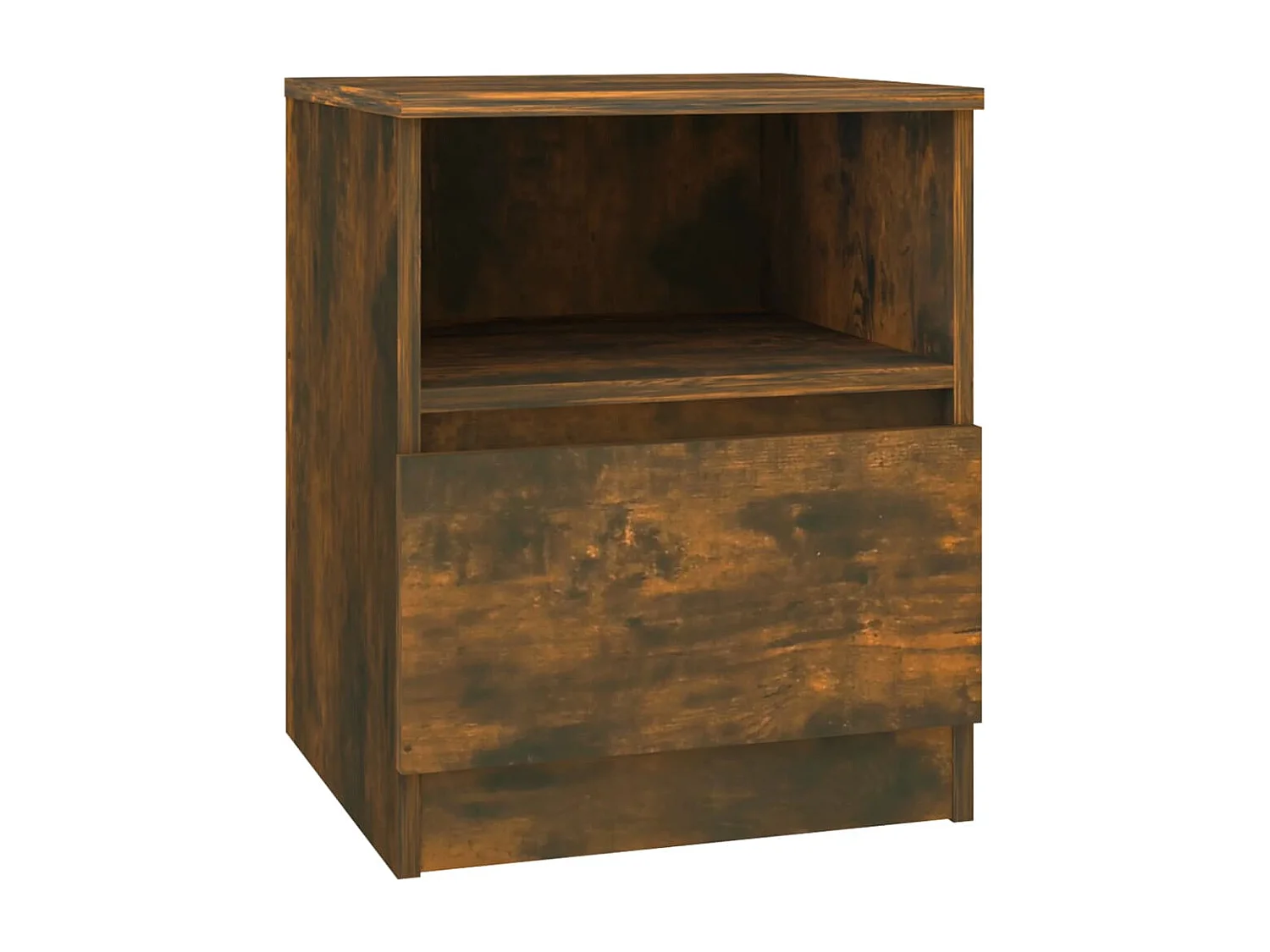 Nachttisch-Beistelltisch Räuchereiche 40x40x50 cm Holzwerkstoff SHL5771