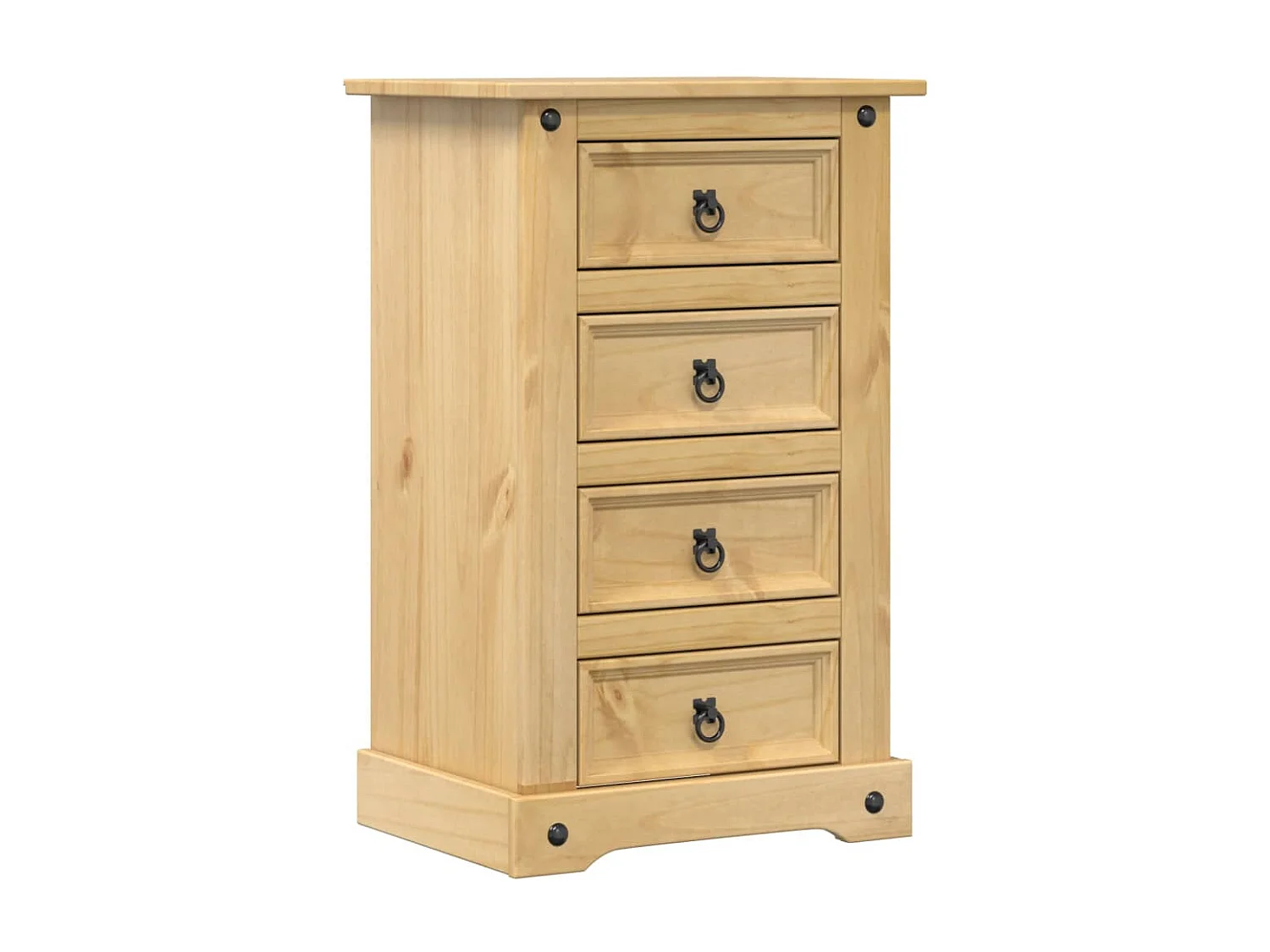 Nachttisch-Beistelltisch Corona 53x39x84 cm Massivholz Kiefer SHL3893